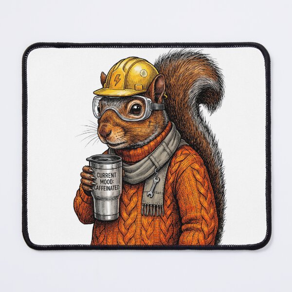 Item preview, Squirrel Electrician Morning Coffee designed and sold by Roy & Tiffany.