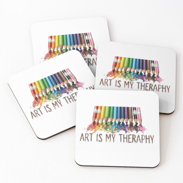 Item preview, Art Is My Therapy Colorful Pencils Artist Gift Design designed and sold by DNBY.