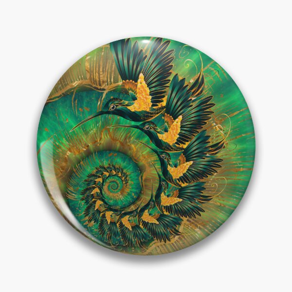 Item preview, Golden Hummingbird Spiral designed and sold by chantalittah.