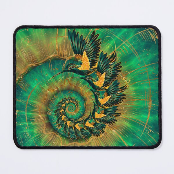 Item preview, Golden Hummingbird Spiral designed and sold by chantalittah.