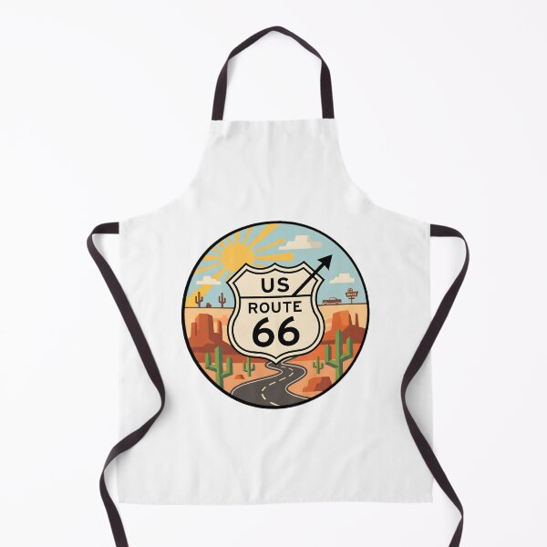 Item preview, Route 66 Vintage Highway Sign Desert Road Trip Retro Travel Art. designed and sold by MyHappyArtShop.