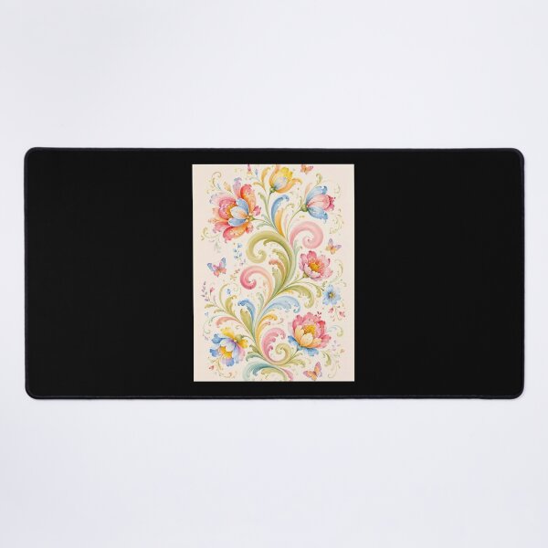 Item preview, Norwegian Blue Telemark Rosemaling ,Rosemaling Blue and Red  designed and sold by Owneysweet.