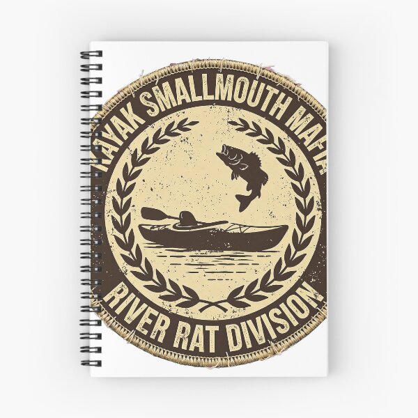 Item preview,  Kayak Smallmouth Mafia River Rat Division Kayak Bass Fishing Badge designed and sold by VYBE DARK Studio.