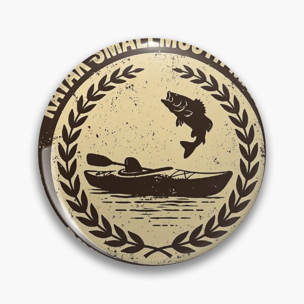 Item preview,  Kayak Smallmouth Mafia River Rat Division Kayak Bass Fishing Badge designed and sold by VYBE DARK Studio.
