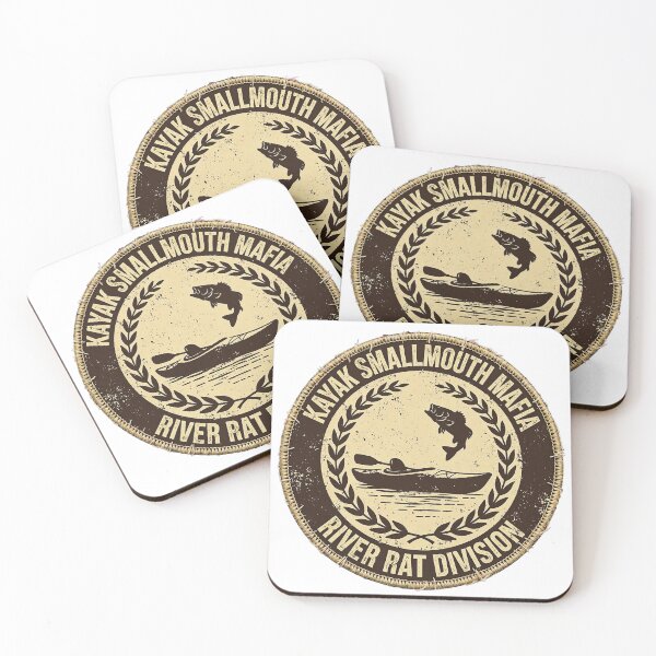 Item preview,  Kayak Smallmouth Mafia River Rat Division Kayak Bass Fishing Badge designed and sold by Clear Vibe.