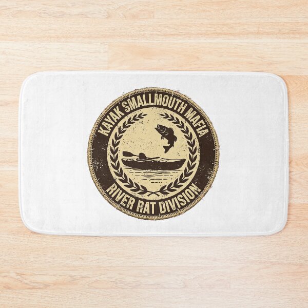 Item preview,  Kayak Smallmouth Mafia River Rat Division Kayak Bass Fishing Badge designed and sold by VYBE DARK Studio.