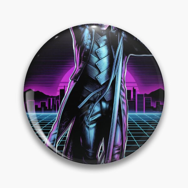 Item preview, Vergil Devil May Cry 5 Synthwave Video Game Streetwear Tee designed and sold by Senpaiwaves.