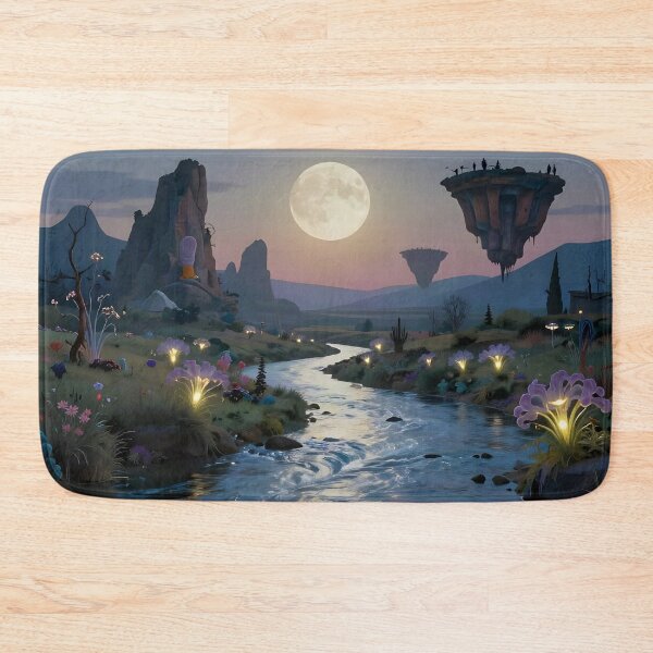Item preview, Magical Islands Floating Above an Enchanted Stream designed and sold by Fanta-sticky.