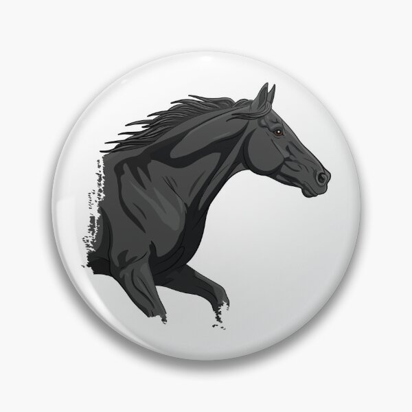 Item preview, The head of a black horse at a gallop designed and sold by Cheval-de-coeur.