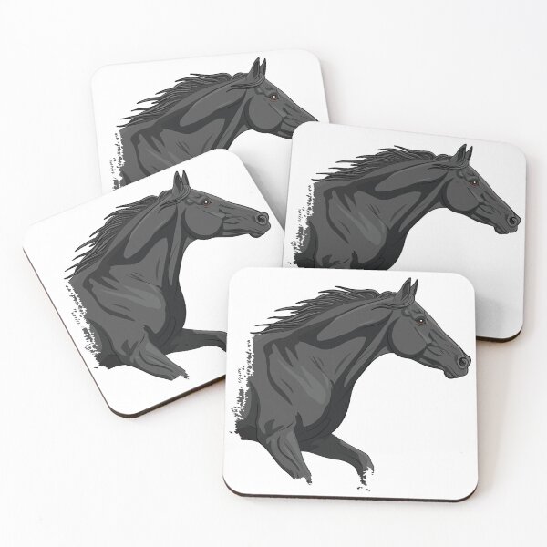 Item preview, The head of a black horse at a gallop designed and sold by Cheval-de-coeur.