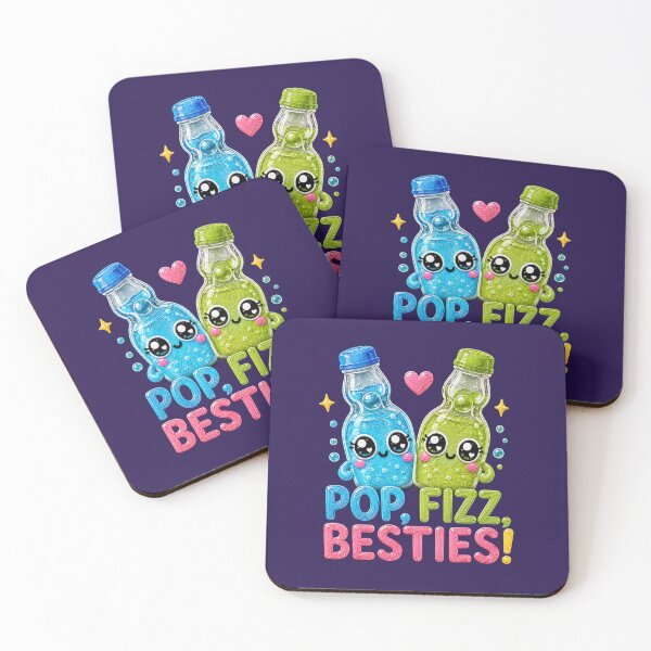 Item preview, Pop Fizz Besties Cute Ramune Soda Design designed and sold by Liv Solara.
