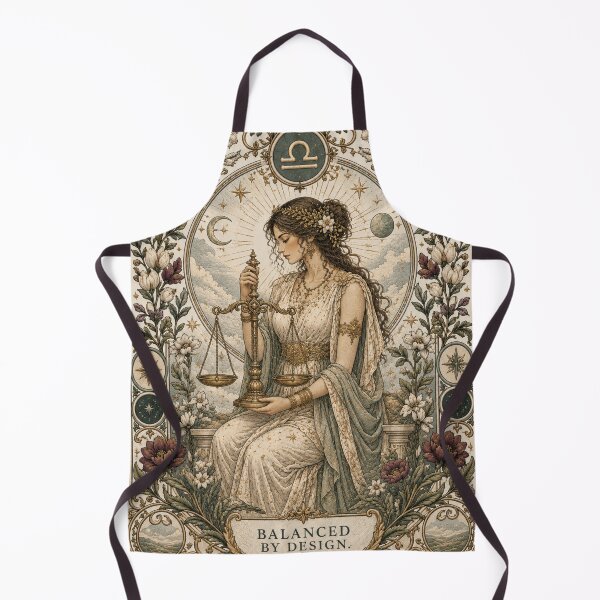 Item preview, Libra Zodiac Maiden | Celtic Fantasy Art | Medieval Balance & Justice designed and sold by doinitzart.