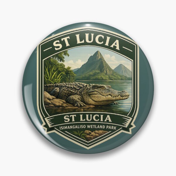 Item preview, St Lucia Crocodile Shield – iSimangaliso Wetland Park Estuary Wildlife Emblem designed and sold by The Digital Compass.