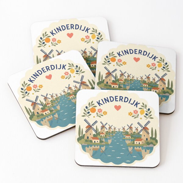 Item preview, Kinderdijk Netherlands Travel Souvenir Modern Folk Art designed and sold by VisualArtsOasis.