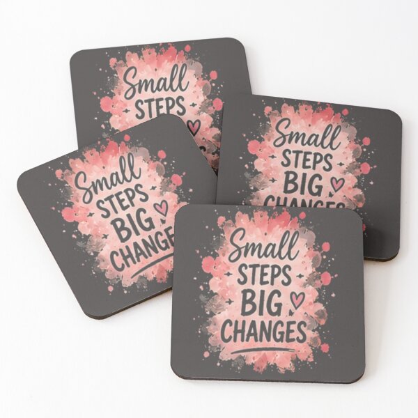 Item preview, Small Steps Big Changes Floral Quote designed and sold by FABIOLA1970.