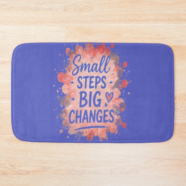 Item preview, Small Steps Big Changes Floral Quote designed and sold by FABIOLA1970.