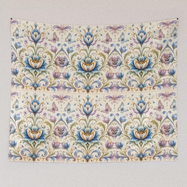 Item preview, Norwegian Blue Telemark Rosemaling ,Rosemaling Blue and Red  designed and sold by Owneysweet.