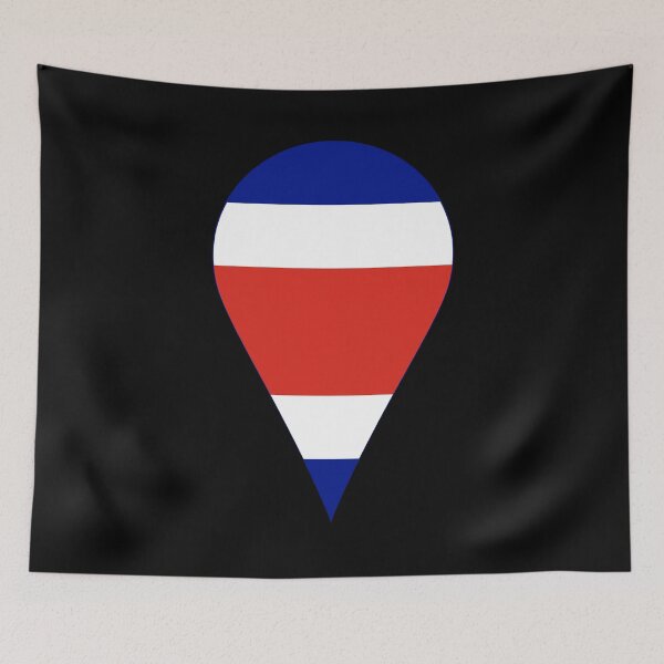 Item preview, Costa Rica Flag Location Pin Map Marker | Costa Rican Destination GPS Icon designed and sold by NTGUILTY.