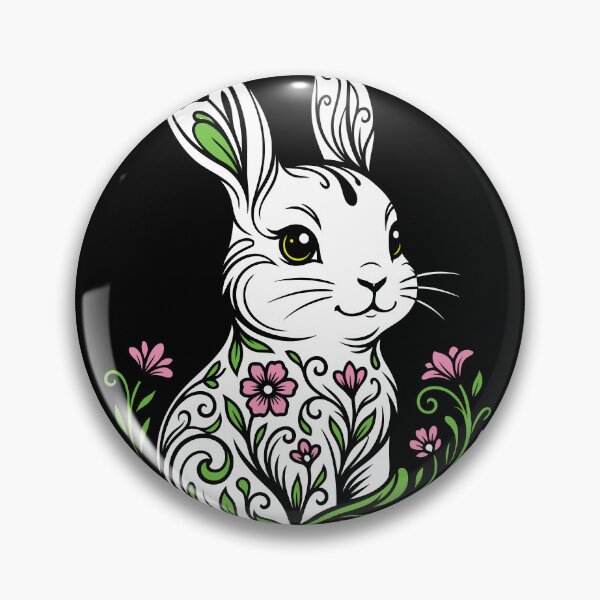 Item preview, Cute Botanical Bunny Vector Stencil Art designed and sold by ZUMERI.