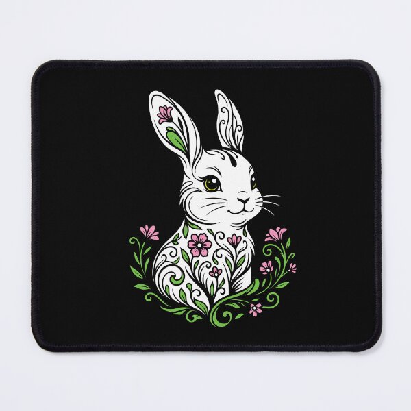 Item preview, Cute Botanical Bunny Vector Stencil Art designed and sold by ZUMERI.