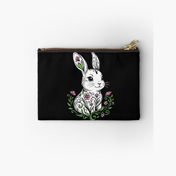 Item preview, Cute Botanical Bunny Vector Stencil Art designed and sold by ZUMERI.