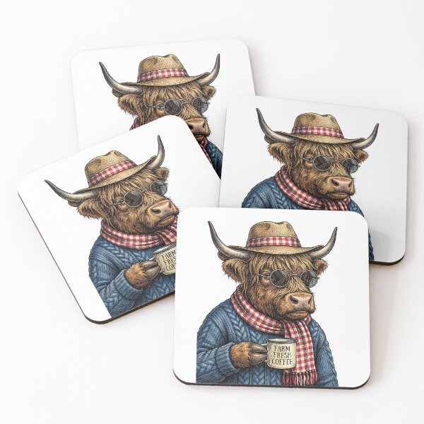 Item preview, Highland Cow Fresh Coffee designed and sold by Tiffany Roy.