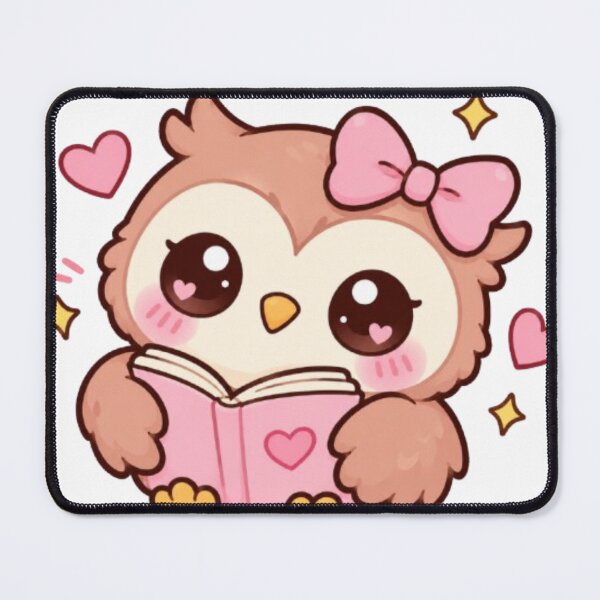 Item preview, Cute kawaii owl reading sticker designed and sold by Vegasstickers.