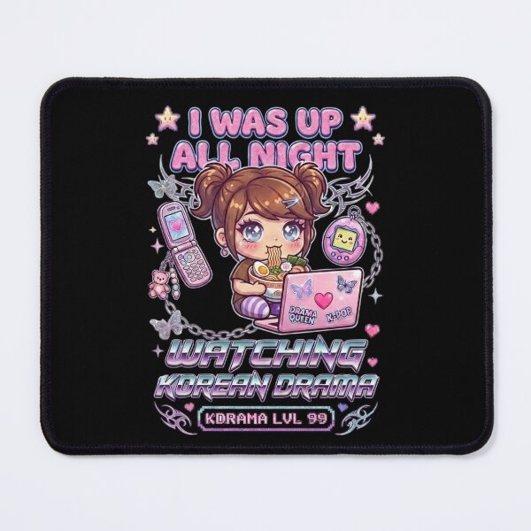 Item preview, I WAS UP ALL NIGHT WATCHING KOREAN DRAMA Cute Y2k Aesthetic Kawaii Funny Meme Quote Design | K-Drama Addict | Kdrama Lover | K-Drama Obsessed | Korean Merch designed and sold by TeenLake.