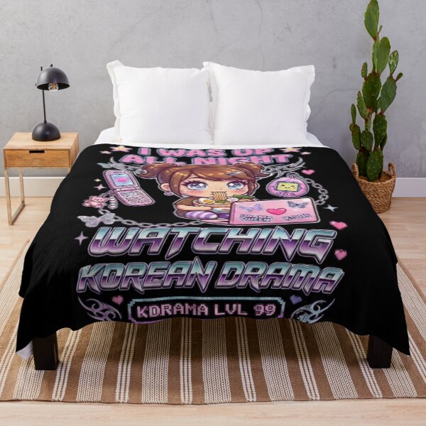 Item preview, I WAS UP ALL NIGHT WATCHING KOREAN DRAMA Cute Y2k Aesthetic Kawaii Funny Meme Quote Design | K-Drama Addict | Kdrama Lover | K-Drama Obsessed | Korean Merch designed and sold by TeenLake.