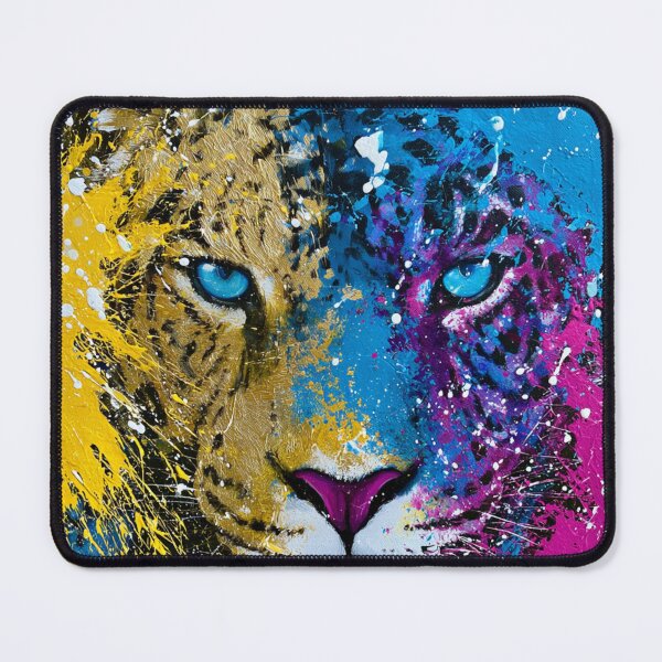 Item preview, colorful jaguar, big cat portrait designed and sold by dcrc.