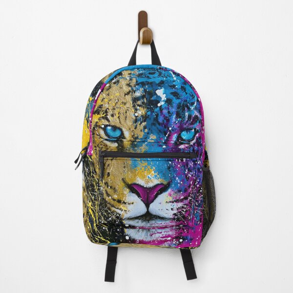 Item preview, colorful jaguar, big cat portrait designed and sold by dcrc.