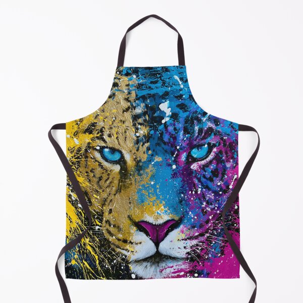 Item preview, colorful jaguar, big cat portrait designed and sold by dcrc.