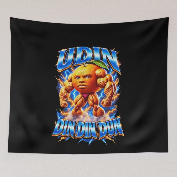 Item preview, Funny Udin Din Din Dun Brainrot Orange Mascot Art designed and sold by elderberry.