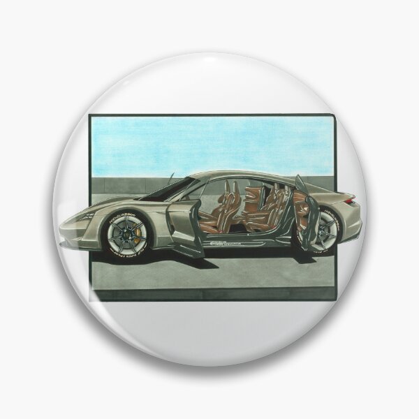 Item preview, Exclusive drawing modern futuristic germany supercar Taycan Turbo S Mission E designed and sold by Cars23.