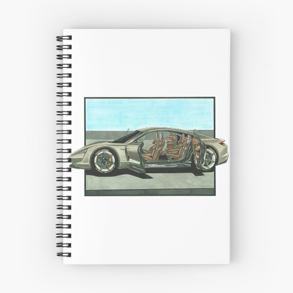 Item preview, Exclusive drawing modern futuristic germany supercar Taycan Turbo S Mission E designed and sold by Cars23.