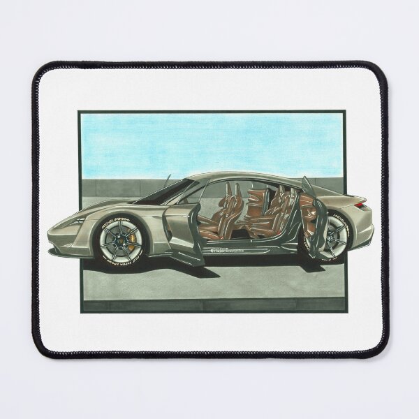 Item preview, Exclusive drawing modern futuristic germany supercar Taycan Turbo S Mission E designed and sold by Cars23.