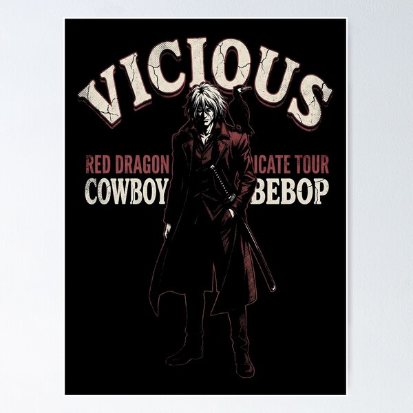 Item preview, Vicious Cowboy Bebop Band Tee Gaming Graphic Tee designed and sold by Senpaiwaves.