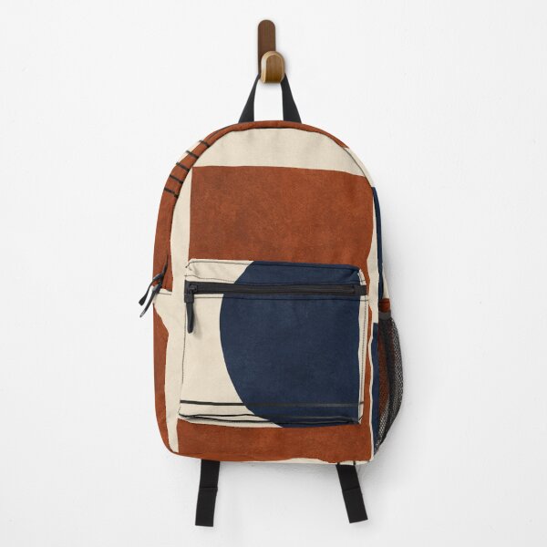 Item preview, Japandi Abstract Geometric Shapes in Terracotta and Navy Blue designed and sold by Zaramodo.