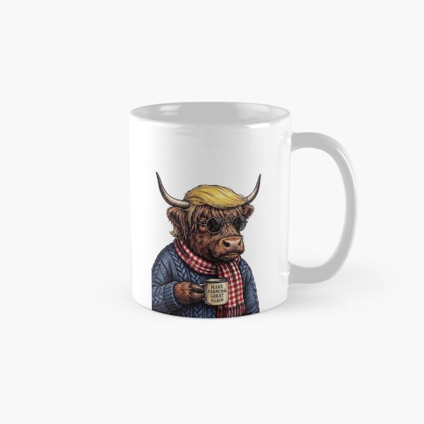 Item preview, Funny Trump Hair Highland Cow designed and sold by Tiffany Roy.