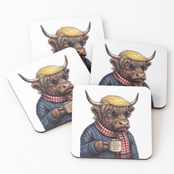 Item preview, Funny Trump Hair Highland Cow designed and sold by Roy & Tiffany.