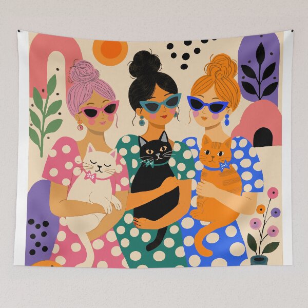 Item preview, Girls and Kitties designed and sold by NeuroArtGallery.