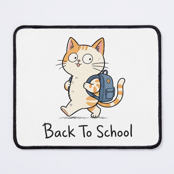 Item preview, Cute Cartoon Cat Wearing A Backpack Back To School designed and sold by Vision Crafted.