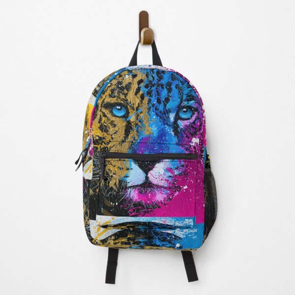 Item preview, colorful jaguar, big cat portrait designed and sold by dcrc.