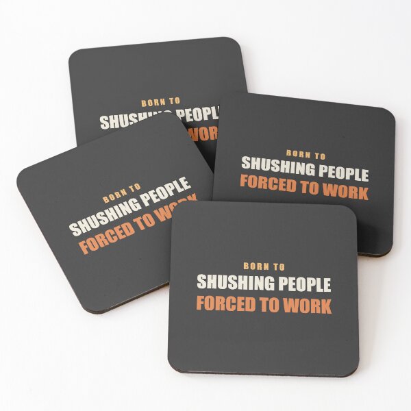 Item preview, Born To Shushing People Forced To Work - Librarian designed and sold by RetroThreadWorks.