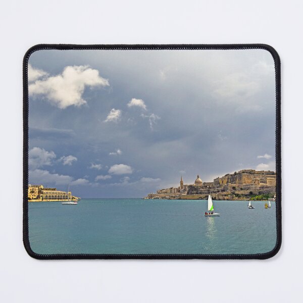 Item preview, Panoramic view of Valletta skyline and Fort Ricasoli with sailboats in Malta designed and sold by goceris.