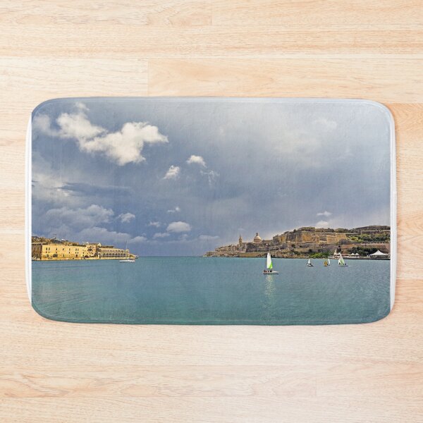 Item preview, Panoramic view of Valletta skyline and Fort Ricasoli with sailboats in Malta designed and sold by goceris.
