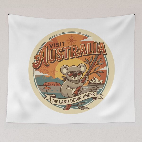 Aperçu de l'œuvre Visit Australia - Australian Wildlife créée et vendue par Wolagno.