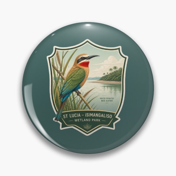 Item preview, St Lucia Bee‑Eater Shield – iSimangaliso Wetland Park Birding Emblem designed and sold by The Digital Compass.