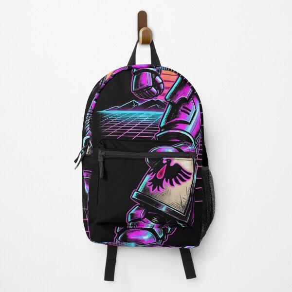 Item preview, Blood Raven Space Marine Dawn of War Synthwave Gaming Graphic Tee designed and sold by Senpaiwaves.