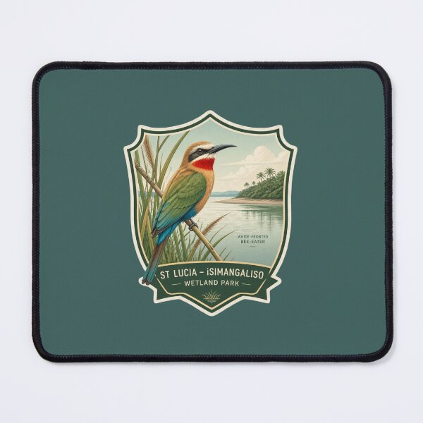 Item preview, St Lucia Bee‑Eater Shield – iSimangaliso Wetland Park Birding Emblem designed and sold by The Digital Compass.